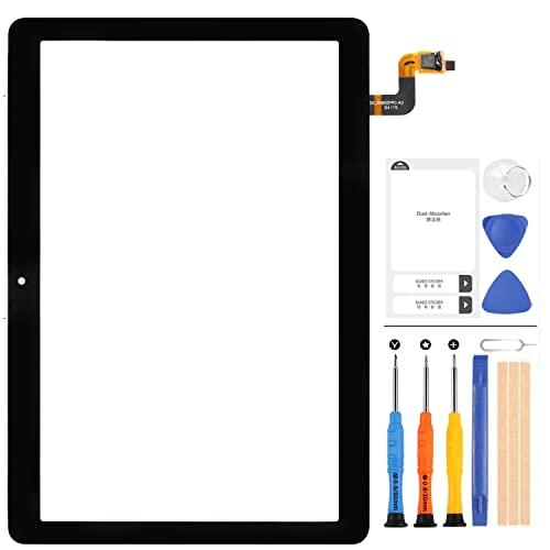 Screen Replacement Kits Fit for Huawei MediaPad T3 10 AGS-L09 AGS-L03 AGS-W09 Touch Screen Digitizer Full Glass Panel Lens with Repair Tools (Black)