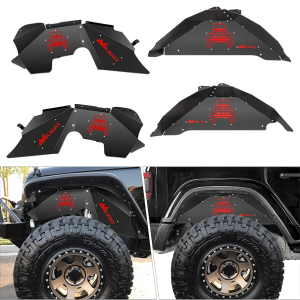 Nilight Front & Rear Inner Fender Liners Wheel Cover Fit for 2007-2018 Wrangler JK JKU 4WD (4-Door/2-Door)