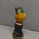 BLLTLLW Macaw Parrot Garden Statue, 10.6" Hand-Painted Tropical Bird Figurine, Decorative Art Deco Accent for Patio and Home, Lifelike Design (Yellow)
