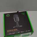 Razer Seiren Mini USB Condenser Microphone: for Streaming and Gaming on PC - Professional Recording Quality - Precise Supercardioid Pickup Pattern - Tilting Stand - Shock Resistant - Classic Black
