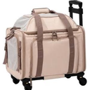 FUKUMARU Cat Carrier with Wheels, 18x11x11 Expandable Soft Cat Travel Carrier, Airline Approved Dog Carrier, Sturdy Rolling Cat Carrier with Anti-Scratch Mesh, Escape-Proof Pet Carrier for Cat