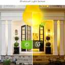 L LOHAS LED Dusk to Dawn Bug Light Bulb Outdoor, A19 Yellow LED Bug Light Bulbs, 9W Auto On/Off Bug Lights for Outside, Amber Porch Light Bulb 60W Equi, Non-Attracting, E26 Base for Backyard, 2 Pack