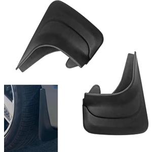 2 PCS Car Mud Flaps, Splash-Proof Mud Splash Guards Tire Protector, Front and Rear Mudguard Replacement, Universal for Most Sedans (Black #S)