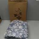 Bloomhaven Quilt Set Twin Size, Oxford Blue Floral Quilt Sets, Reversible Bedspread Lightweight and Breathable for All Seasons, Soft Quilted Bedspread with 1 Pillow Sham