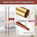 Landical 2 Pcs Indoor or Parade Flagpole Solid Wooden Flag Pole Brass Screw Joint Indoor Flag Pole, Brown and Gold (7 ft)