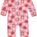 UNIFACO Baby Girls Boys Footed Pajamas One-Piece Sleeper Snug Fit Sleep and Play Zip Front Footie Romper 0-12 Month (6-9 Months)