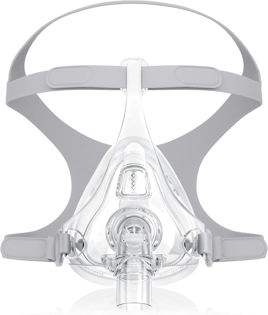 TMS Comfort Series Nasal CPAP MASK, Full Face CPAP Mask with Headgear, Anti-Leak Design for Mouth Breathers, Comfort Fit Frame with Advanced Silicone Cushion, Great-Value CPAP Supplies