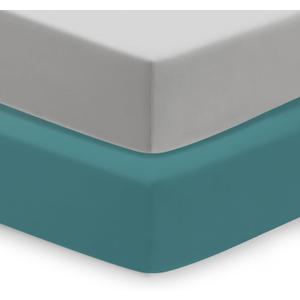 Baby Crib Sheets (2-Pack) for Boys Girls, Soft Fitted Sheets for Standard Crib Toddler Mattress, Breathable Baby Sheets (28x52x8in)