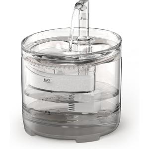 NPET Cat Water Fountain WF050TP 1.5L Automatic Pet Drinking Fountain with Replacement Faucet KitNo Adapter