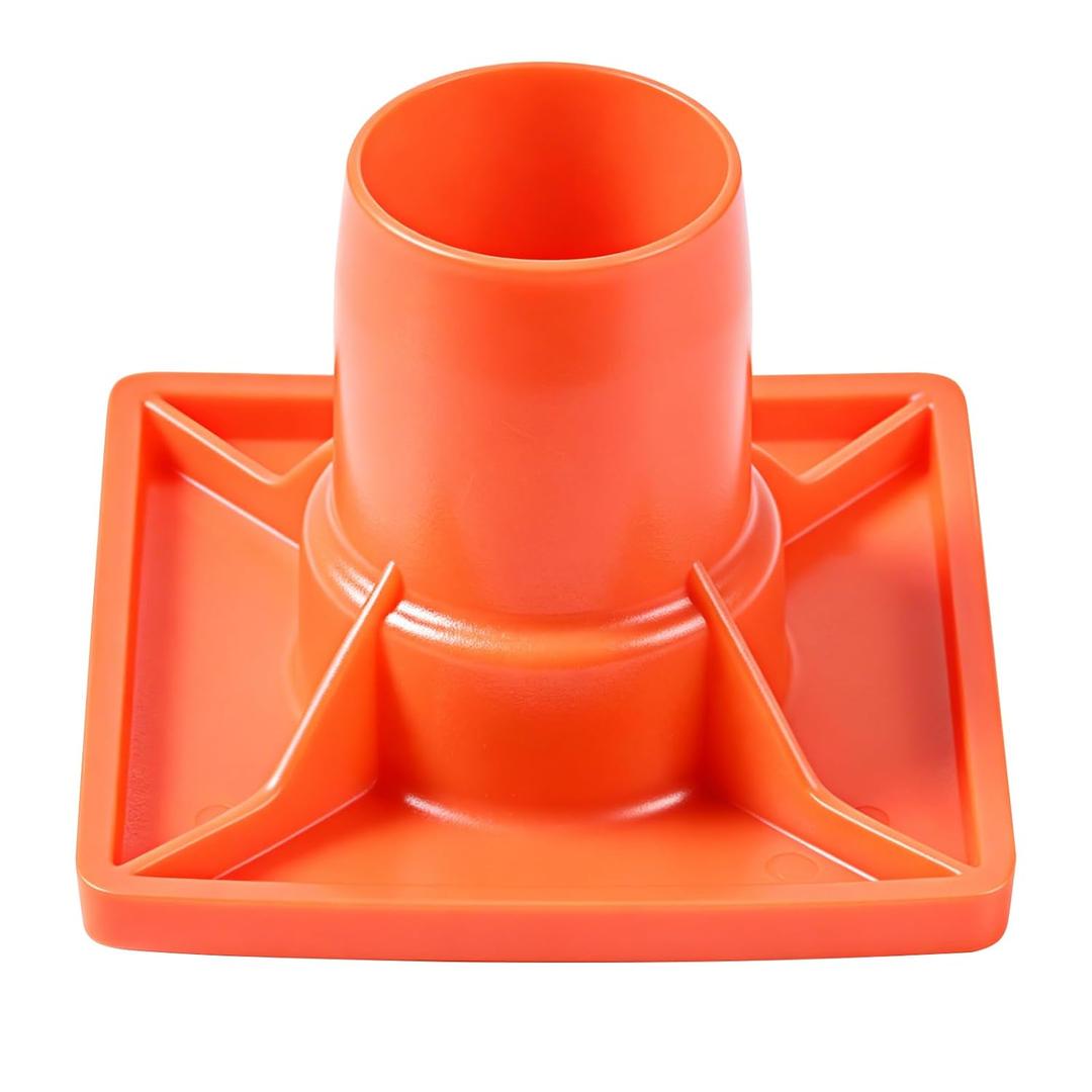 100 Pack Rebar Caps Construction Impalement Premium Safety Cap Fits #3 to #11 Rebar T-Post Caps Plastic Orange Square Type for Job Site Fall & Impalement Protection