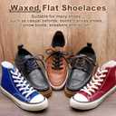 DELELE Flat Waxed Cotton Shoelaces: Wax Shoe Laces for Sneakers Boot 2 Pair (31 inch (80CM), 12 Tan With Deep Gray Metal Tips)