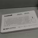 LeadsaiL Wireless Keyboard and Mouse Combo, 2.4Ghz Cordless Mechanical Keyboard and Silent Mouse for Business, Low-Profile Red Switch, 98-Key Compact Slim Keyboard for Windows/MacOS PC Laptop- Silver
