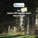 Silicone Travel Bottle Sterilizer Bags | 2000ml Microwave Steam Sterilizer Bags for Baby Bottles, Breast Pump & Pacifiers, Reusable Steam Sterilizing Bags for Travel and Home Use (Clear Milk White)