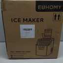 EUHOMY Ice Cube Maker Machine Countertop, 2 Ways to Add Water, 45Lbs/Day 24 Pcs Ready in 13 Mins, Auto-Cleaning Portable Compact, with Ice Scoop & Basket, Perfect for Home/Kitchen/Office/Bar (Silver)