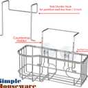 Simple Houseware Kitchen Sink Caddy Organizer for Brush Sponge Holder, Chrome
