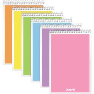 Oxford Steno Spiral Notebooks, Top Bound Steno Pads, 6x9 Inches, Gregg Ruled for Lists, White Paper, Asst. Pastel Covers, 80 Sheets, 6 Pack (1007112) Oxford Steno Spiral Notebooks, Top Bound Steno Pads, 6x9 Inches, Gregg Ruled for Lists, White Paper, Asst. Pastel Covers, 80 Sheets, 6 Pack (1007112)