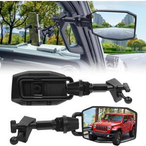 Upgraded Mirrors Doors Off Compatible with Jeep Wrangler JL JLU and Gladiator JT 2024-2026, Quick Release JL Mirror, No Wobble & Quick Removal knob(Not Fit 1986-2023) Patented