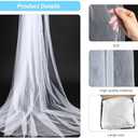 Windyun Netting Fabric Tulle 118" by 11 Yards (33 ft) Spool Mesh Fabric for Wedding Baby Shower Party Decorations DIY Tutu Skirts Crafts Garden Large Mosquito Nets Tulles Supplies(White)