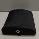 Samsonite Lumbar Support Pillow for Office Chair and Car Seat, Perfectly Balanced Memory Foam, Versatile Use Lower Back Cushion, Black Plush