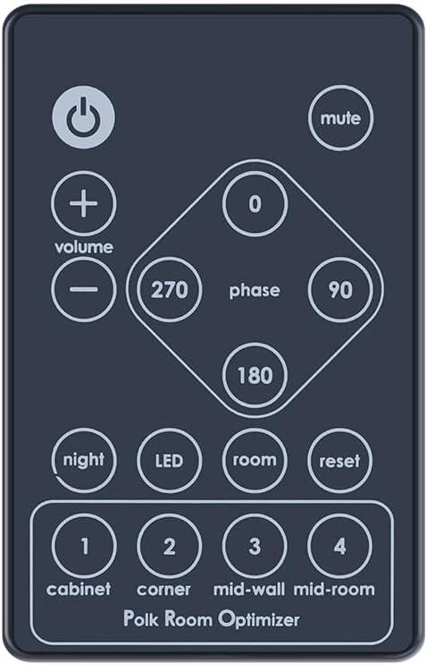 Replacement Remote Control Compatible with Polk Audio RE4436-1 RE44361 RTRE44361 DSWPRO440WI DSWPRO660WI RE4436-2 RE44362 RTRE44362 DSWPRO550WI (DSW Pro 440 550 660 WI Powered Subwoofer)