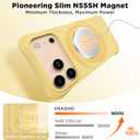 Magnetic for iPhone 17 Pro Case 6.3", Compatible with MagSafe, [Integrated Silicone Camera Control Cover] [Screen Protector], 2X MIL-STD Drop Protection Case for iPhone 17 Pro, Yellow