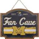 FOCO NCAA Official Primary Logo Established 15" Fan Cave Wall Sign (Michigan Wolverines, One Size)
