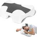 Side Sleeper Pillow with Arm Hole, Shoulder Relief System, Arm Pillow for Neck and Shoulder Pain, Premium Memory Foam, Suitable for Side, Back and Stomach Sleepers - Grey, 7.1in Height