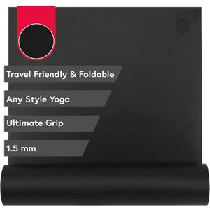 Manduka GRP Adapt Travel Yoga Mat 71" - 1.5mm | Foldable & Travel friendly | Ultimate Grip | Sweat ready for Any Style of Yoga | 71 x 24 x 1/16 inches