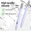 AZF Silicone Case Compatible with Amazon Stylus Pen Case, Non-Slip Soft Silicone Cover Sleeve for Fire Max 11 (2023) & Amazon Fire HD 10, (13th Gen, 2023) Tablets Stylus Pen case. (Lavender Purple)