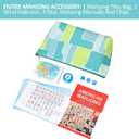American Mahjong Tile Set, 160 Green Engraved Tiles with Mah-jongg Accessories and Tile Bag, Mahjong Set for Beginners