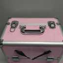 Make Up Box with Lock System Vanity Box for Bride Singardani Box for Jewellery Organizer Women Makeup kit Cosmetic Travel Bag with Fold Tray Metal Vanity case