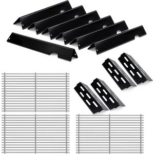 Stainless Steel Genesis II Grill Grates for Weber Genesis 2 Grill Parts Porcelain Enameled Flavorizer Bars Heat Deflector for Weber Genesis II E-410 S-410 II LX E-435 S-435 E-440 S-440 GS4