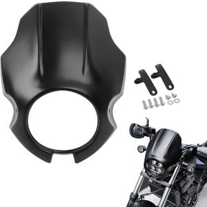 Motorcycle Headlight Fairing Cover Compatible with Honda Rebel CMX250 300 500 (2020-2025) & CMX1100 (2021-2025), Fork Mount Headlight Mask Visor Replacement Headlamp Cowl (Matte Black)