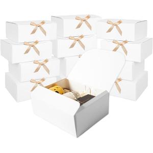 12 PCS White Gift Boxes with Lids9x5.9x3.9, Bridesmaid Proposal Box with Ribbon, Gift Boxes for Wedding, Christmas, Valentine's Day,Birthday,Baby Shower and the other Parties