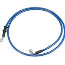Motoforti Universal 140cm 55.12" Motorcycle Brake Clutch Oil Hose Line Pipe Hydraulic Reinforced Stainless Steel Braided Blue