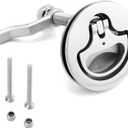 QWORK Marine Hatch Pull - 316 Stainless Steel Cam Latch with Flush Lift and Slam Action, 1 Pack