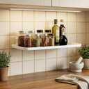 ACEXINYAN Wall Mounted Floating Shelf, Self Adhesive Shelf, No Drill Adhesive Wall Shelf, Floating Shelves Damage-Free Expand Walls Space for Living Room Kitchen Bathroom (2, White)