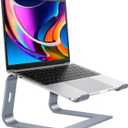 OMOTON Laptop Stand for Desk, Detachable Laptop Riser, Aluminum Laptop Holder, Compatible with MacBook Air/Pro, Dell, HP, and All Laptops (11-16 inch), CoolGrey