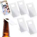6 Pcs Sublimation Bottle Opener Blanks Credit Card Bottle Metal Stainless Steel Wallet Beer Opener for Christmas Wedding Party Gifts Bar Kitchen Restaurant, White 2.09 x 3.35 Inch