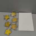 6 Pcs Gold Glitter Star Paper Garland Twinkle Bunting Banner Hanging Decorations for Christmas Birthday Party Golden Sparkling Stars for Bridal Showers Wedding Baby Shower Holiday Supplies (50 Feet)