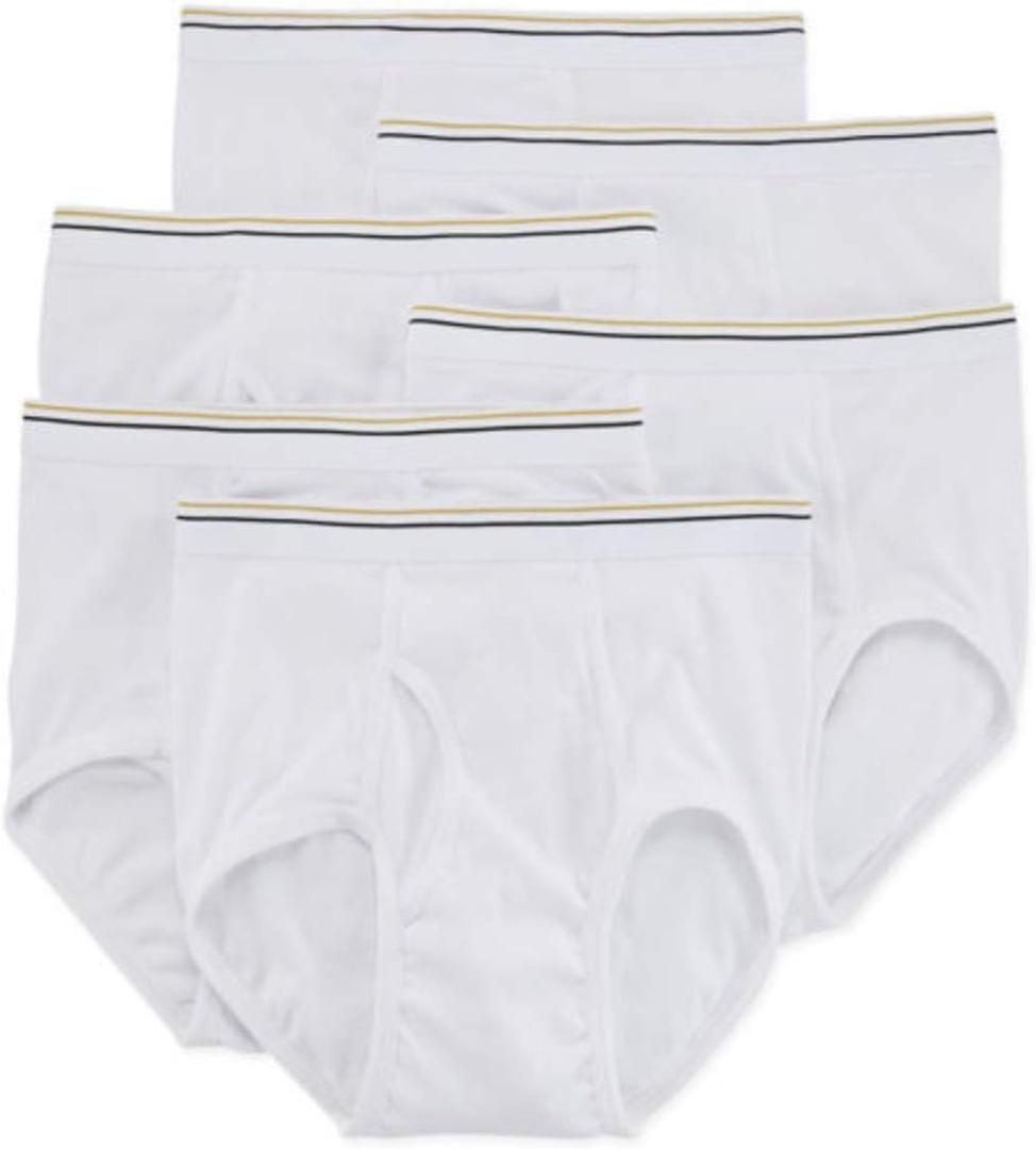 Stafford 6 Pack 100% Cotton Full-Cut Briefs White (32)