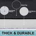 Smiry Memory Foam Bath Mat 70x24, Extra Soft and Absorbent Bathroom Mats, Non Slip Washable Carpet for Floor, Shower and Tub, Black