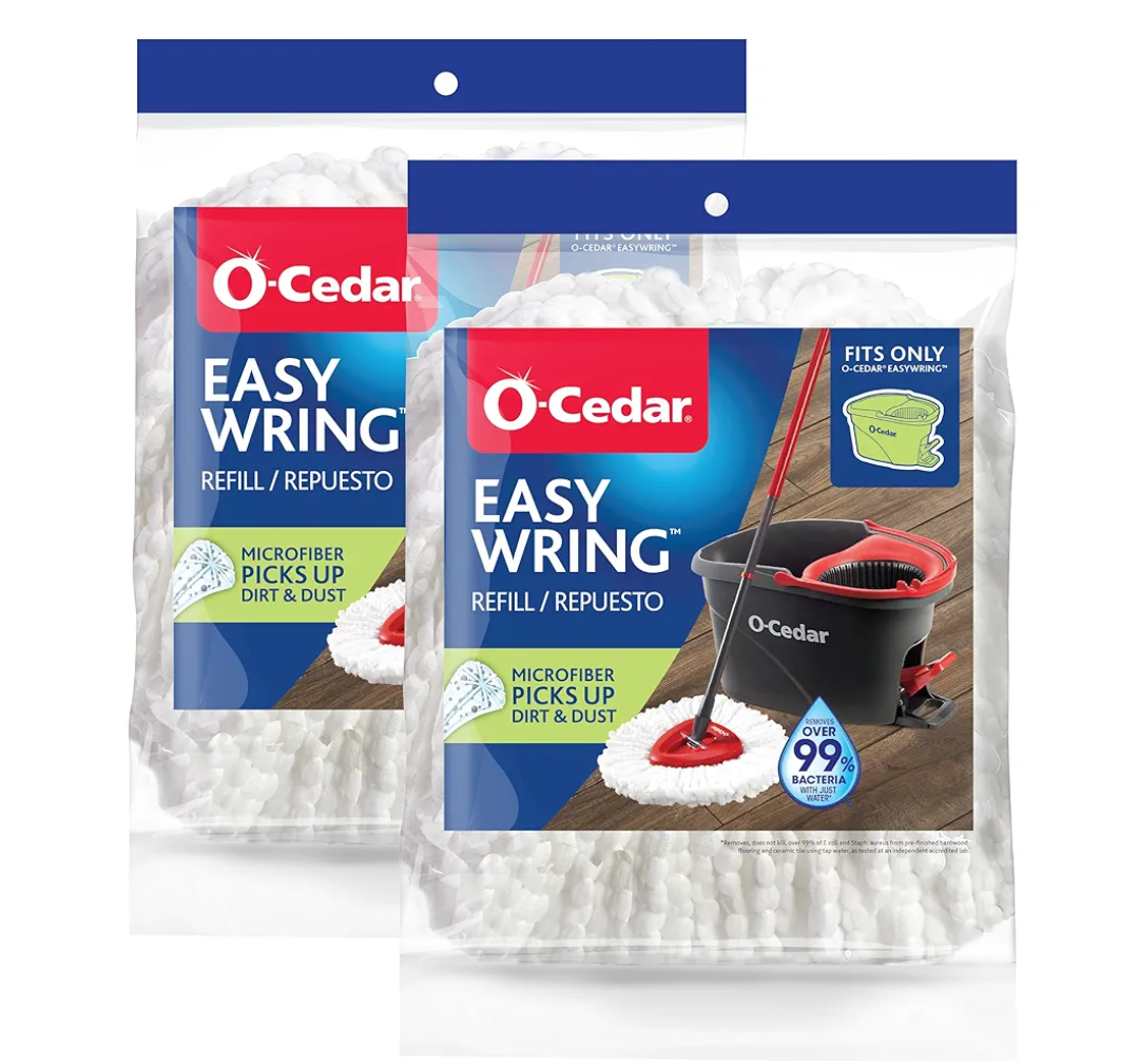 O-Cedar EasyWring Spin Mop Head Refill (Pack of 2)