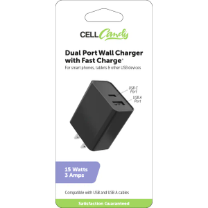 CELLCandy Dual USB Wall Charger 15Watts