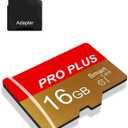 TF Card 16GB with Adapter, High Speed Memory Card, UHS-I C10 A1 Memory TF Card for Tablet/Mobile Phone/Camera/Car Audio/Game Console (16, GB)