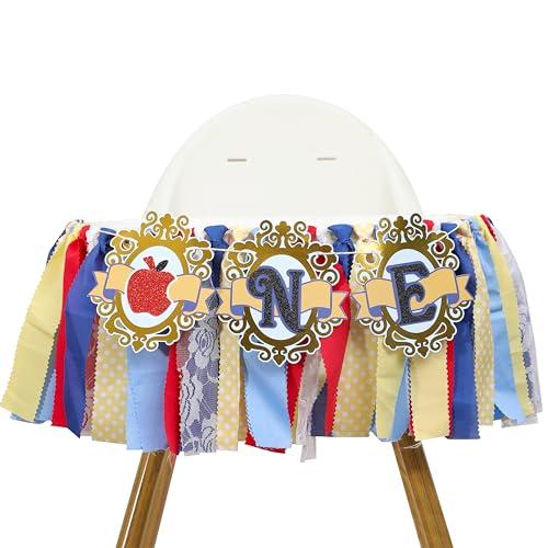 High Chair Banner - Princess One High Chair Decoration, Apple First Highchair Banner, Princess Cake Crush Props