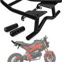PSLER 2013-2020 MSX 125 Rear Rack - Motorcycle Luggage Rack MSX 125 Rear Rack Iron Support Storage Shelf Parts for MSX 125 2013 2014 2015 2016 2017 2018 2019 2020,Full Black