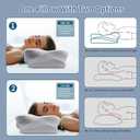 Cervical Neck Pillow for Pain Relief, Ergonomic Contour Pillow, Orthopedic Memory Foam Neck Support Pillow for Side, Back & Stomach Sleepers