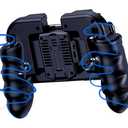4 Trigger USB Mobile Game Controller with Cooling Fan Adjustable Stand for PUBG/Call of Duty/Fotnite [6 Finger Mode] GAMR+ L1R1 L2R2 Gaming Grip Gamepad