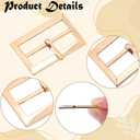 20PCS Gold Adjustable Roller Buckle 1.2 x 0.8 Inch Tri Glide Strap Hardware Clasp Single Prong Alloy Belt Buckles Belt Adjuster Sliders Replacement with Movable Centre Bar for Men Women